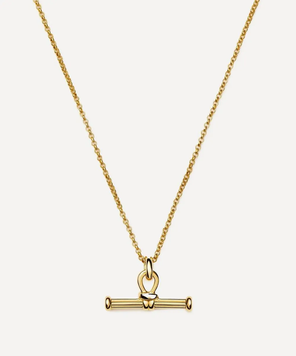Missoma Necklaces^18ct Gold-Plated Ridge T-Bar Pendant Necklace
