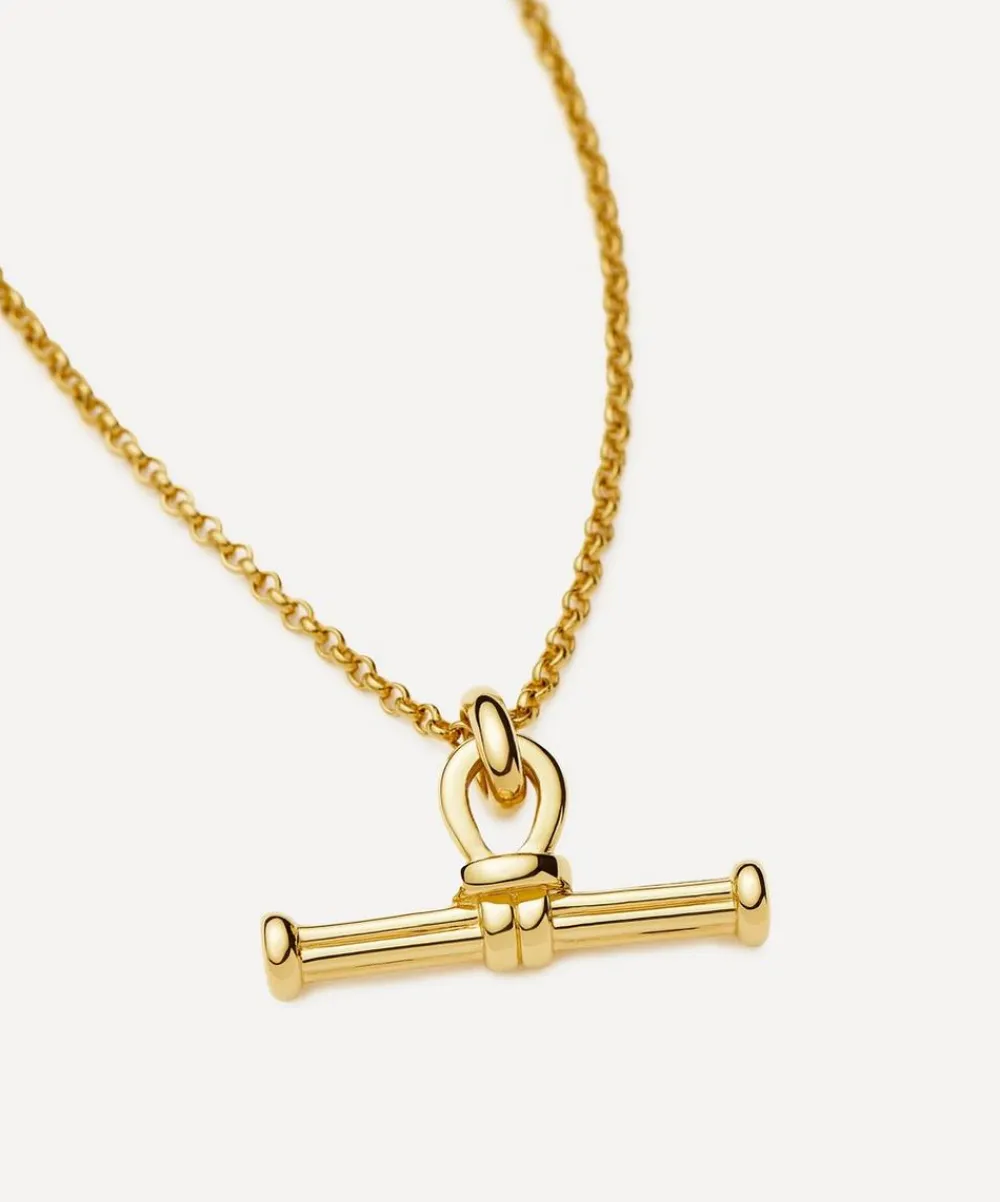 Missoma Necklaces^18ct Gold-Plated Ridge T-Bar Pendant Necklace