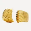 Missoma Earrings^18ct Gold-Plated Ripple Oversized Stud Earrings