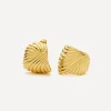 Missoma Earrings^18ct Gold-Plated Ripple Stud Earrings