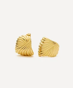 Missoma Earrings^18ct Gold-Plated Ripple Stud Earrings