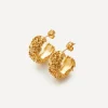 Alighieri Earrings^24ct Gold-Plated Rocky Road Hoop Earrings