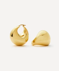 Missoma Earrings|Earrings^18ct Gold-Plated Sculptural Chubby Dome Medium Hoop Earrings
