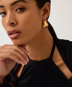 Missoma Earrings|Earrings^18ct Gold-Plated Sculptural Chubby Dome Medium Hoop Earrings