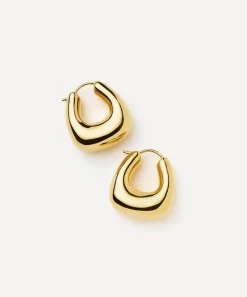 Missoma Earrings|Earrings^18ct Gold-Plated Sculptural Chubby Small Hoop Earrings