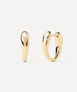 PDPAOLA Earrings^18ct Gold-Plated Serena Hoop Earrings