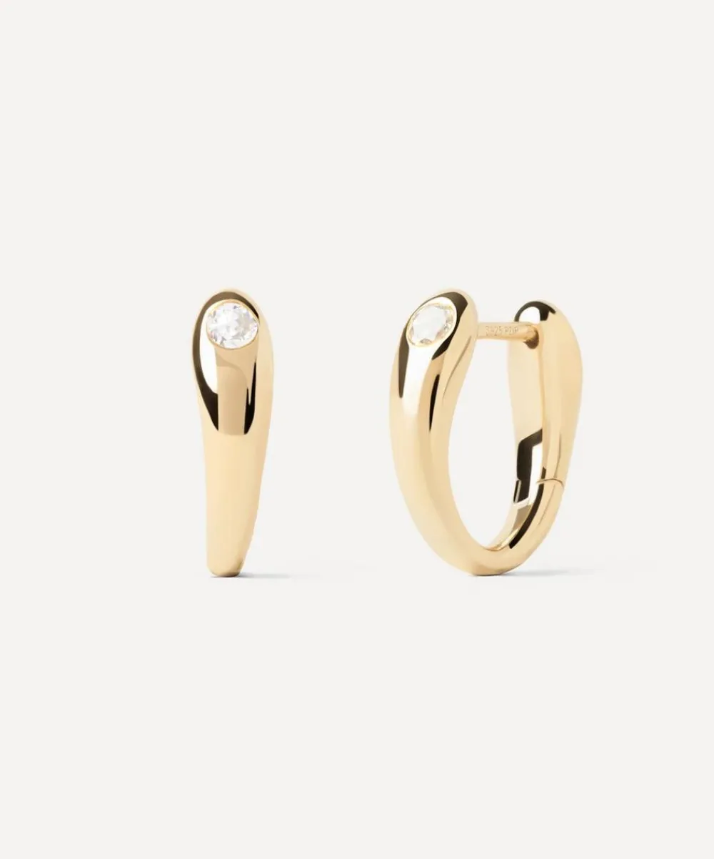 PDPAOLA Earrings^18ct Gold-Plated Serena Hoop Earrings