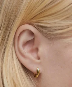 PDPAOLA Earrings^18ct Gold-Plated Serena Hoop Earrings