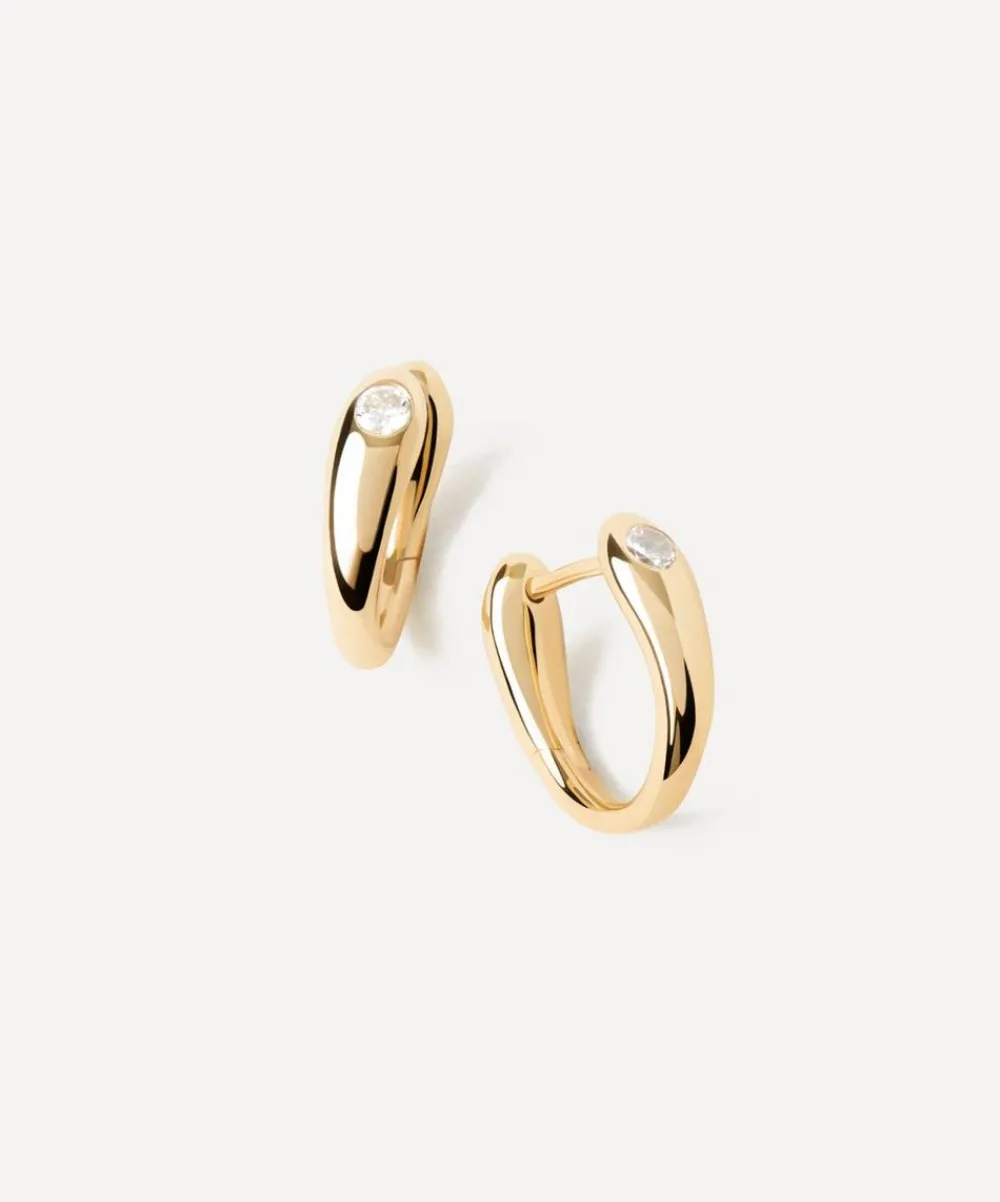 PDPAOLA Earrings^18ct Gold-Plated Serena Hoop Earrings
