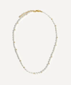 Missoma Necklaces^18ct Gold-Plated Short Seed Pearl Beaded Necklace