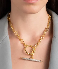 Alexis Bittar Necklaces^14ct Gold-Plated Solanales Crystal Toggle Necklace