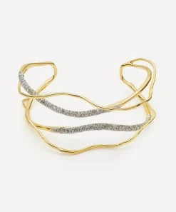 Alexis Bittar Bracelets^14ct Gold-Plated Solanales Crystal Cuff Bracelet