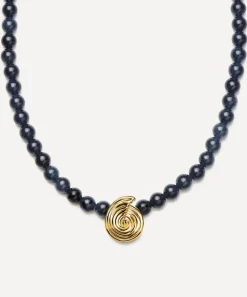Missoma Necklaces^18ct Gold-Plated Spiral Gemstone Beaded Pendant Necklace