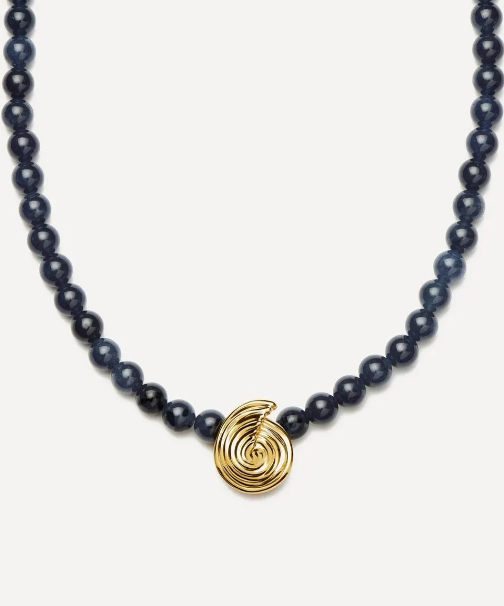 Missoma Necklaces^18ct Gold-Plated Spiral Gemstone Beaded Pendant Necklace