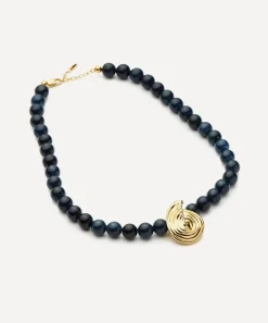 Missoma Necklaces^18ct Gold-Plated Spiral Gemstone Beaded Pendant Necklace