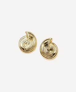 Missoma Earrings^18ct Gold-Plated Spiral Small Stud Earrings
