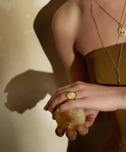 Rachel Jackson Rings^22ct Gold-Plated Statement North Star Ring