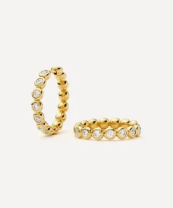 Missoma Earrings^18ct Gold-Plated Tennis Medium Hoop Earrings