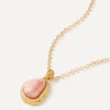 Alighieri Necklaces^24ct Gold-Plated The Droplet of Skies Rhodochrosite Necklace