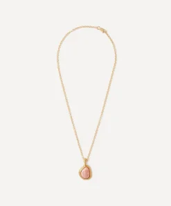 Alighieri Necklaces^24ct Gold-Plated The Droplet of Skies Rhodochrosite Necklace