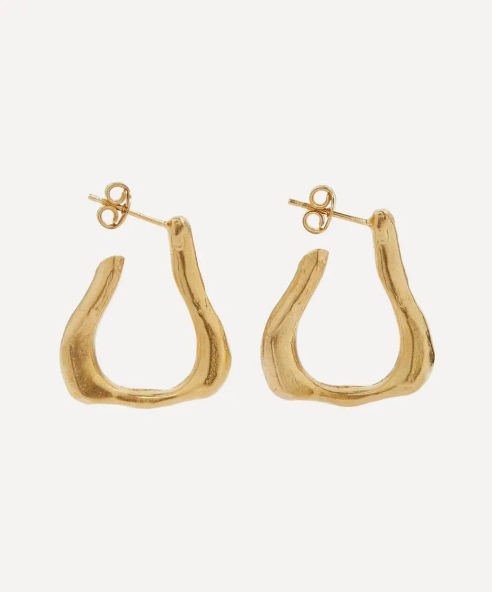 Alighieri Earrings^24ct Gold-Plated The Link of Wanderlust Hoop Earrings