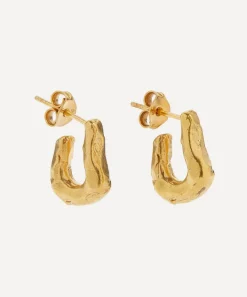 Alighieri Earrings^24ct Gold-Plated The Mini Link of Wanderlust Hoop Earrings