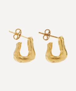 Alighieri Earrings^24ct Gold-Plated The Mini Link of Wanderlust Hoop Earrings