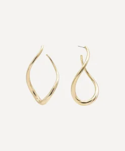 SHASHI Earrings^14ct Gold-Plated Tulip Hoop Earrings