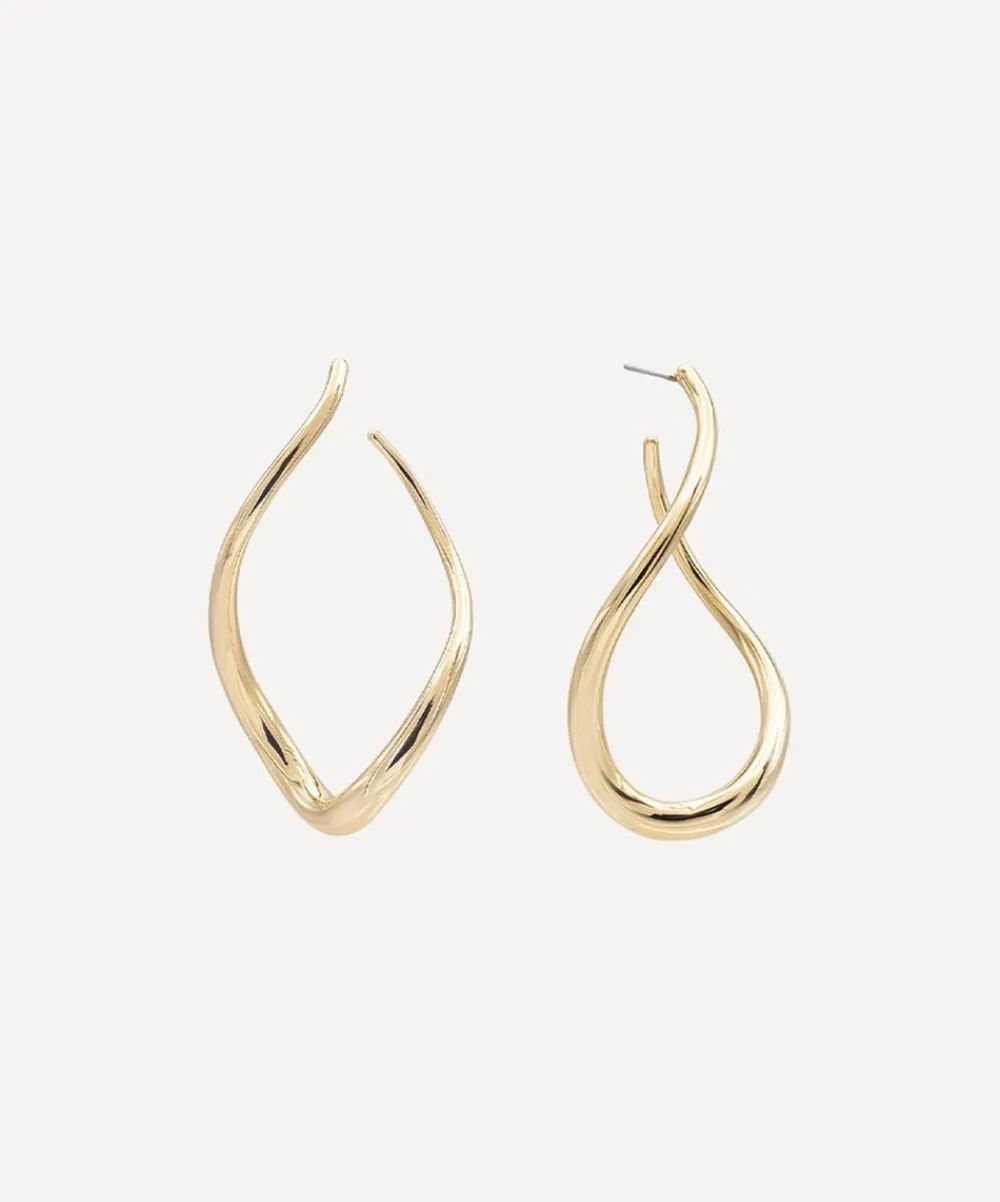 SHASHI Earrings^14ct Gold-Plated Tulip Hoop Earrings