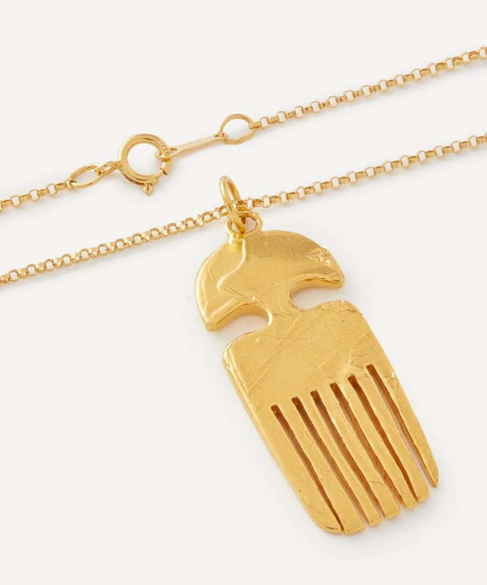 Alighieri Necklaces^24ct Gold-Plated Vanity Comb Pendant Necklace