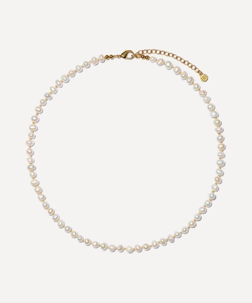 Bon Bon Jewellery Club Necklaces^14ct Gold-Plated Vermeil Brass Freshwater Pearl Necklace