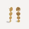 Monica Vinader Earrings^18ct Gold-Plated Vermeil Silver Capri Disc Cocktail Drop Earrings