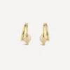 Dinny Hall Earrings|Earrings^22ct Gold-Plated Vermeil Silver Toro Pearl Double Hoop Earrings