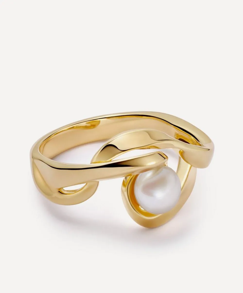 Astley Clarke Rings^18ct Gold-Plated Vermeil Silver Floe Pearl Ring