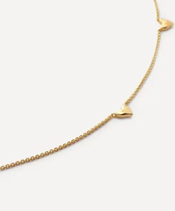Monica Vinader Necklaces^18ct Gold-Plated Vermeil Silver Heart Station Chain Necklace