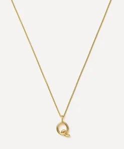 Missoma Necklaces^18ct Gold-Plated Vermeil Silver Curly Molten Mini Q Initial Pendant Necklace