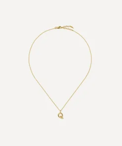 Missoma Necklaces^18ct Gold-Plated Vermeil Silver Curly Molten Mini Q Initial Pendant Necklace