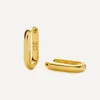 Missoma Earrings^18ct Gold-Plated Vermeil Silver Classic Ovate Huggie Hoop Earrings