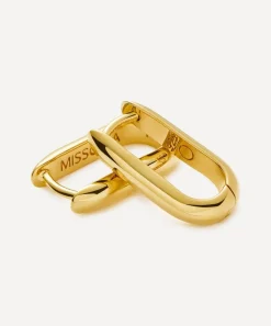 Missoma Earrings^18ct Gold-Plated Vermeil Silver Classic Ovate Huggie Hoop Earrings