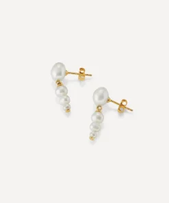 Laura Vann Earrings^18ct Gold-Plated Vermeil Silver Nicola Freshwater Pearl Drop Earrings