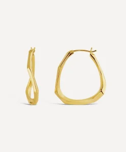 Dinny Hall Earrings^22ct Gold-Plated Vermeil Silver Thalassa Medium Faceted Hoop Earrings