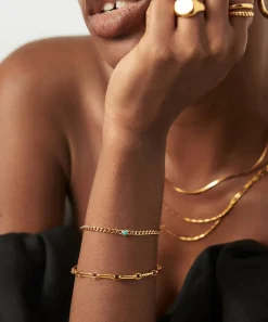 Missoma Bracelets^18ct Gold-Plated Vermeil Silver December Birthstone Chain Bracelet