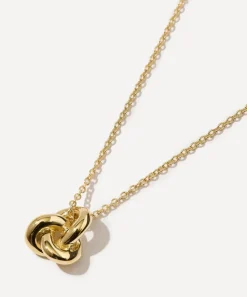 Otiumberg Necklaces^14ct Gold-Plated Vermeil Silver Long Knot Pendant Necklace