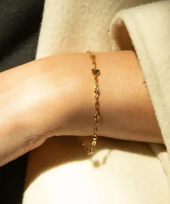 Dinny Hall Bracelets^22ct Gold-Plated Vermeil Silver Folded Heart and Gemstone Bracelet