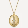 Astley Clarke Necklaces^18ct Gold-Plated Vermeil Silver Luna Oval Locket Necklace