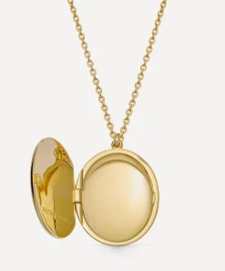 Astley Clarke Necklaces^18ct Gold-Plated Vermeil Silver Luna Oval Locket Necklace