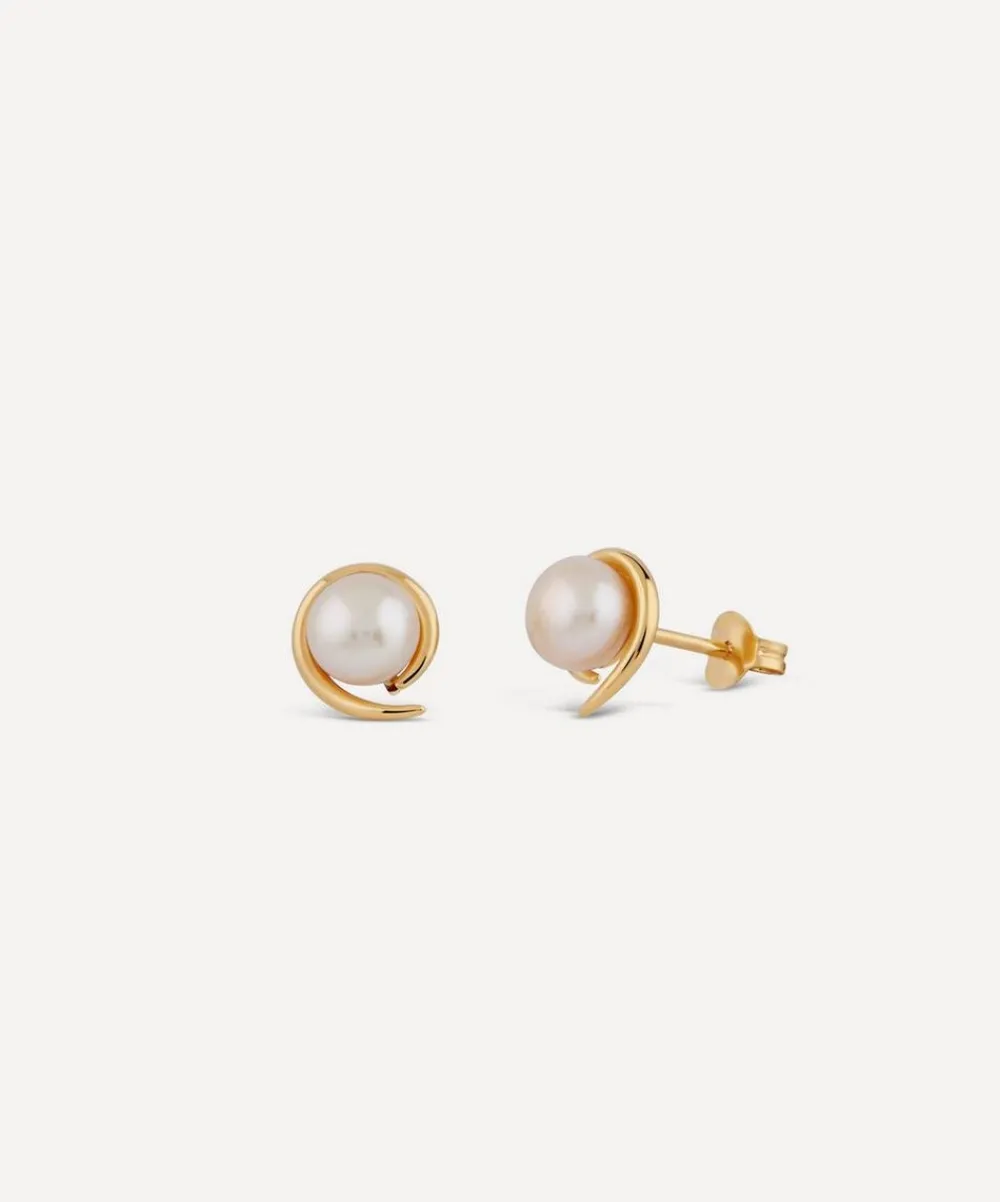 Dinny Hall Earrings|Earrings^22ct Gold-Plated Vermeil Silver Toro Pearl Stud Earrings