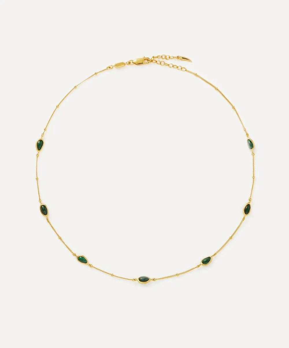 Missoma Necklaces^18ct Gold-Plated Vermeil Silver Magma Gemstone Charm Choker Necklace