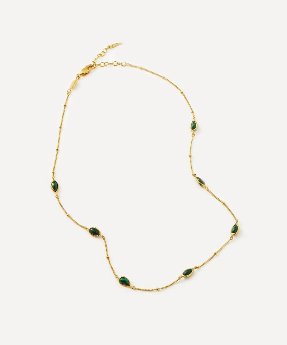 Missoma Necklaces^18ct Gold-Plated Vermeil Silver Magma Gemstone Charm Choker Necklace