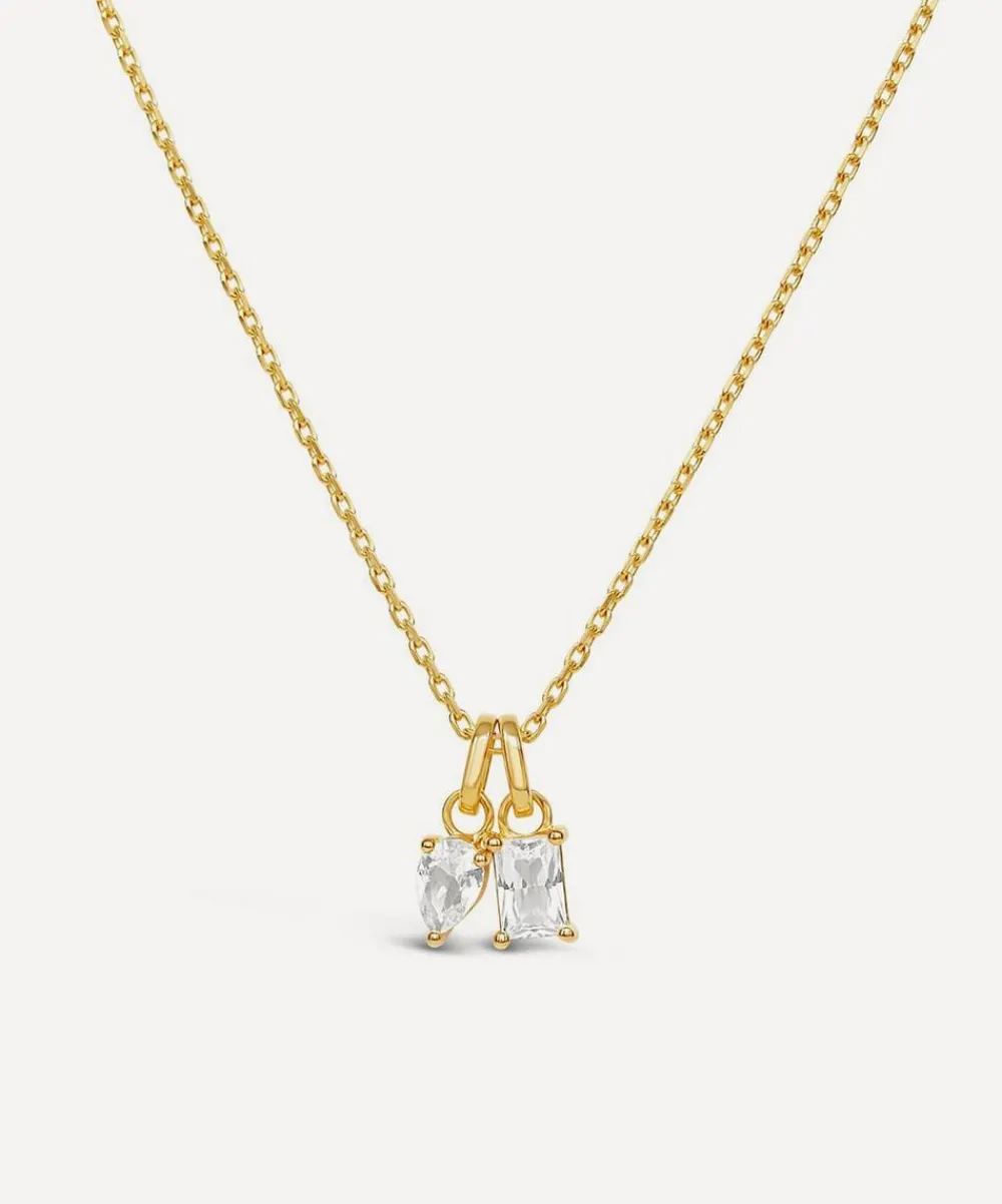 Dinny Hall Necklaces^22ct Gold-Plated Vermeil Silver Gem-Set Duo Pendant Necklace